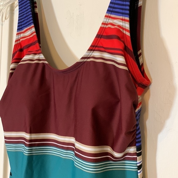 Coastal Blue Striped One-Piece Swimsuit, S - Picture 2 of 9